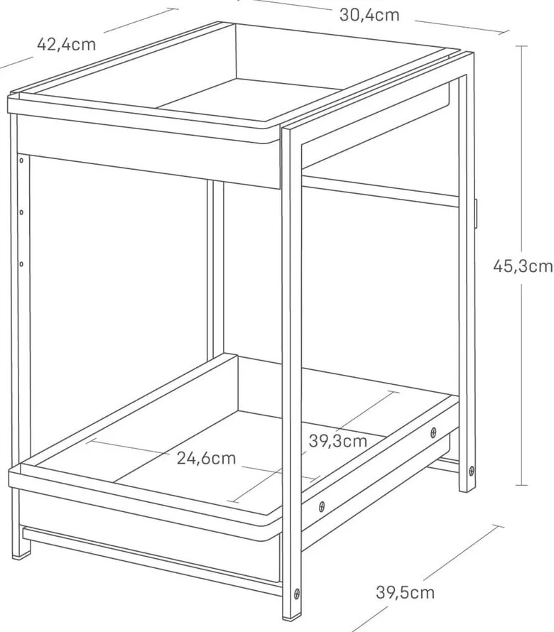 Čierna kovová prídavná polička 30x42 cm Tower – YAMAZAKI