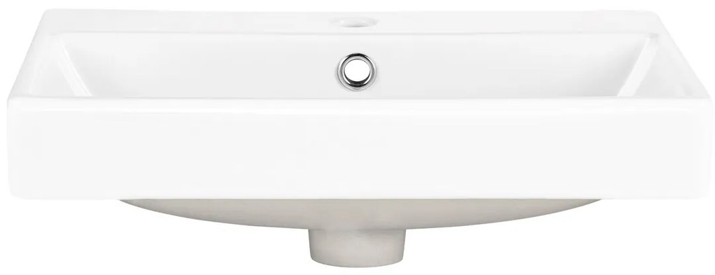 Súprava keramického umývadla na dosku a výpuste Rita 60 cm biela