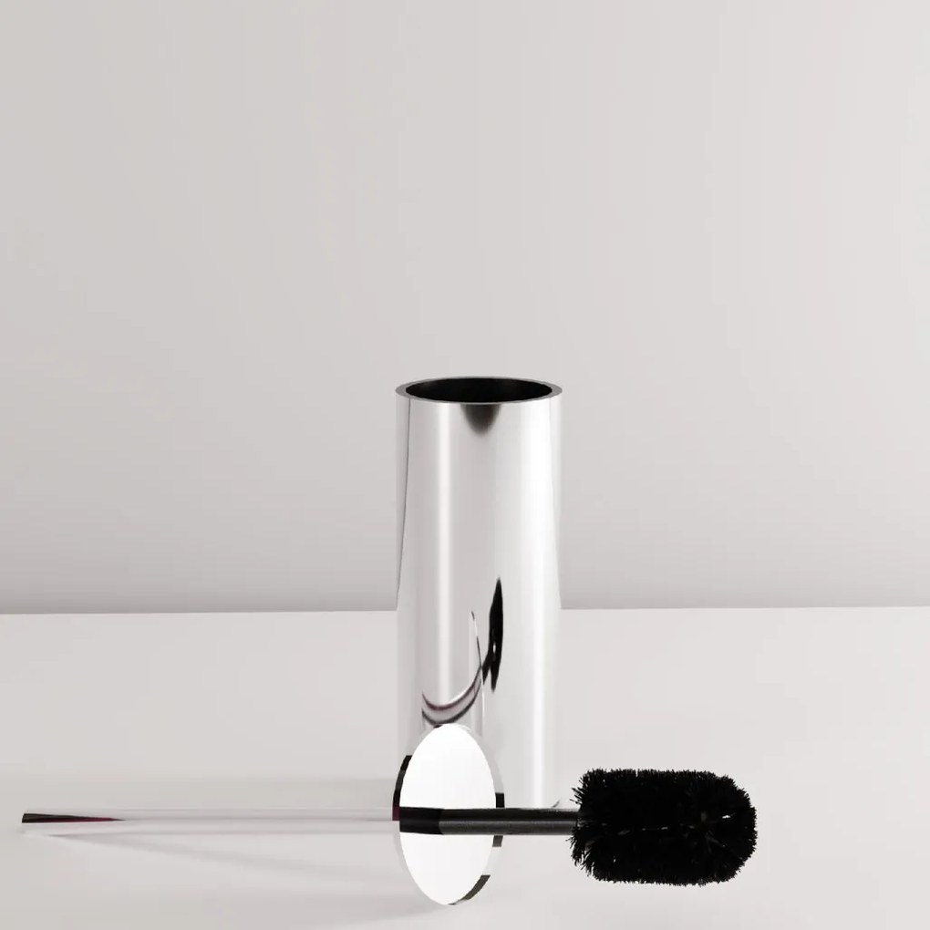 Rea Til, kovový stojan na WC s kefou, chrómová, REA-88088