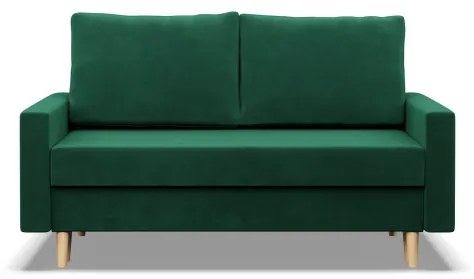 Dvojmiestna pohovka BLANK Elegant rozkladacia, fľaškovo zelená