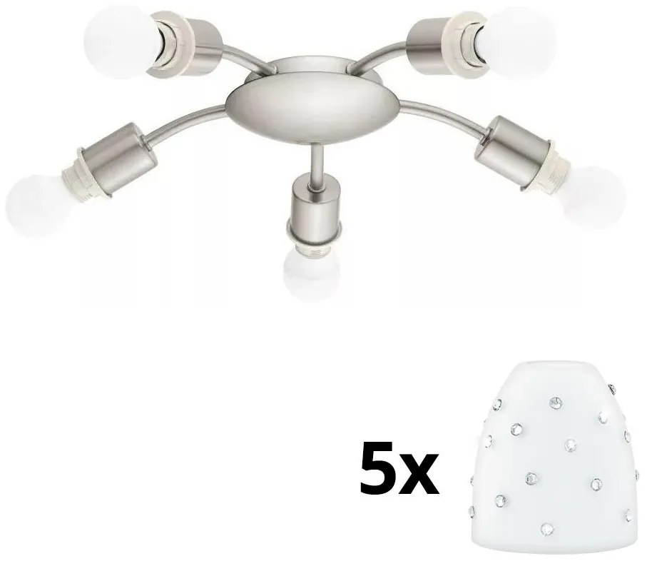 Eglo - LED Stropné svietidlo MY CHOICE 5xE14/4W/230V  chróm/biela