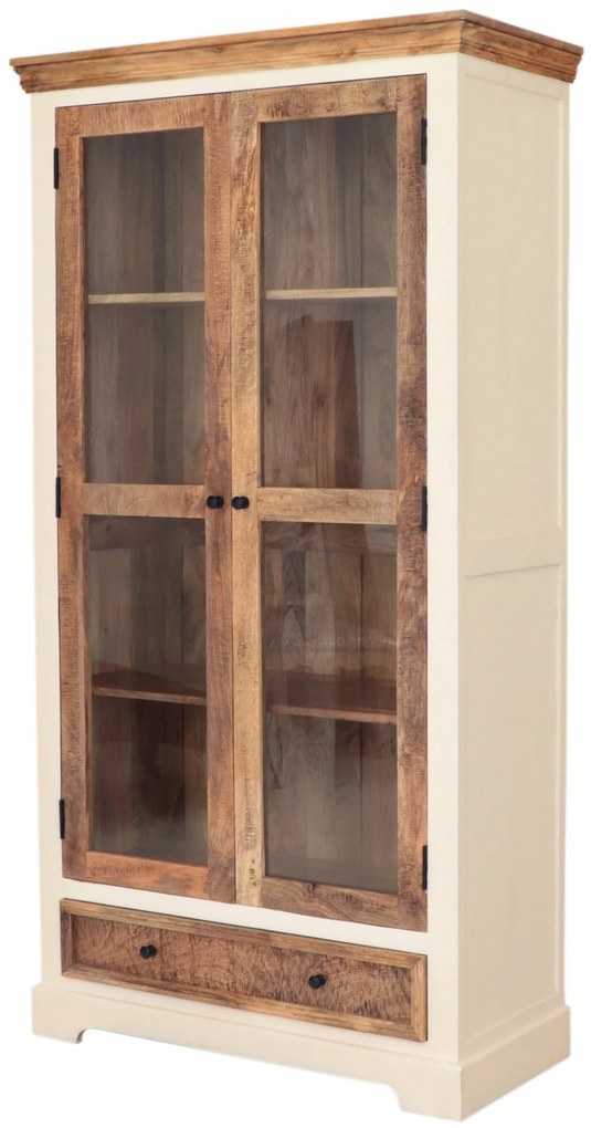 furniture-nabytek.cz - Vitrína masív z dreva manga 100x190x45