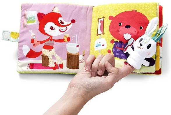 Lilliputiens – Textilná knižka – Králiček zubárom