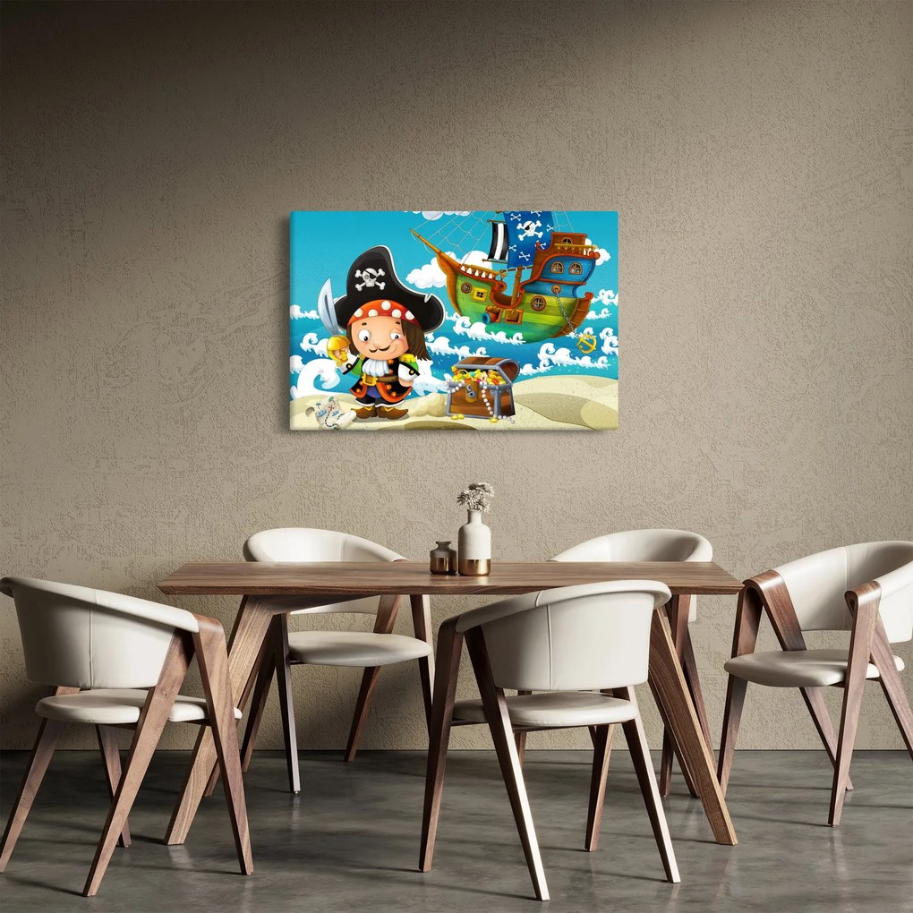 Obraz - Pirátsky poklad (90x60 cm)