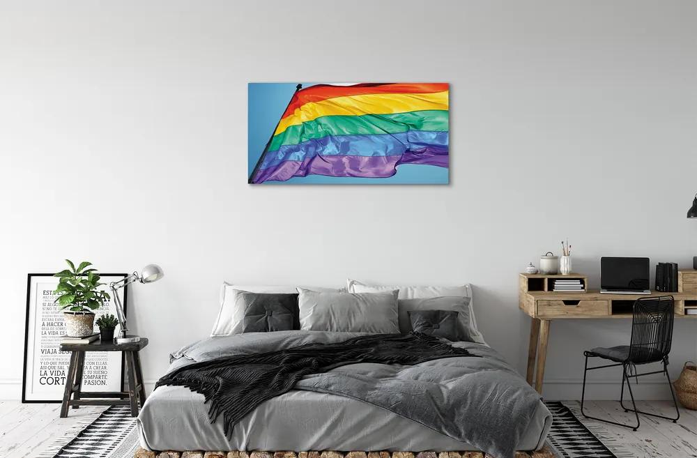Obraz canvas farebné vlajky 140x70 cm