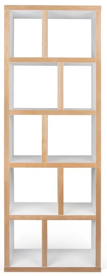 Knižnica v bielo-prírodnej farbe 70x198 cm Berlin – TemaHome