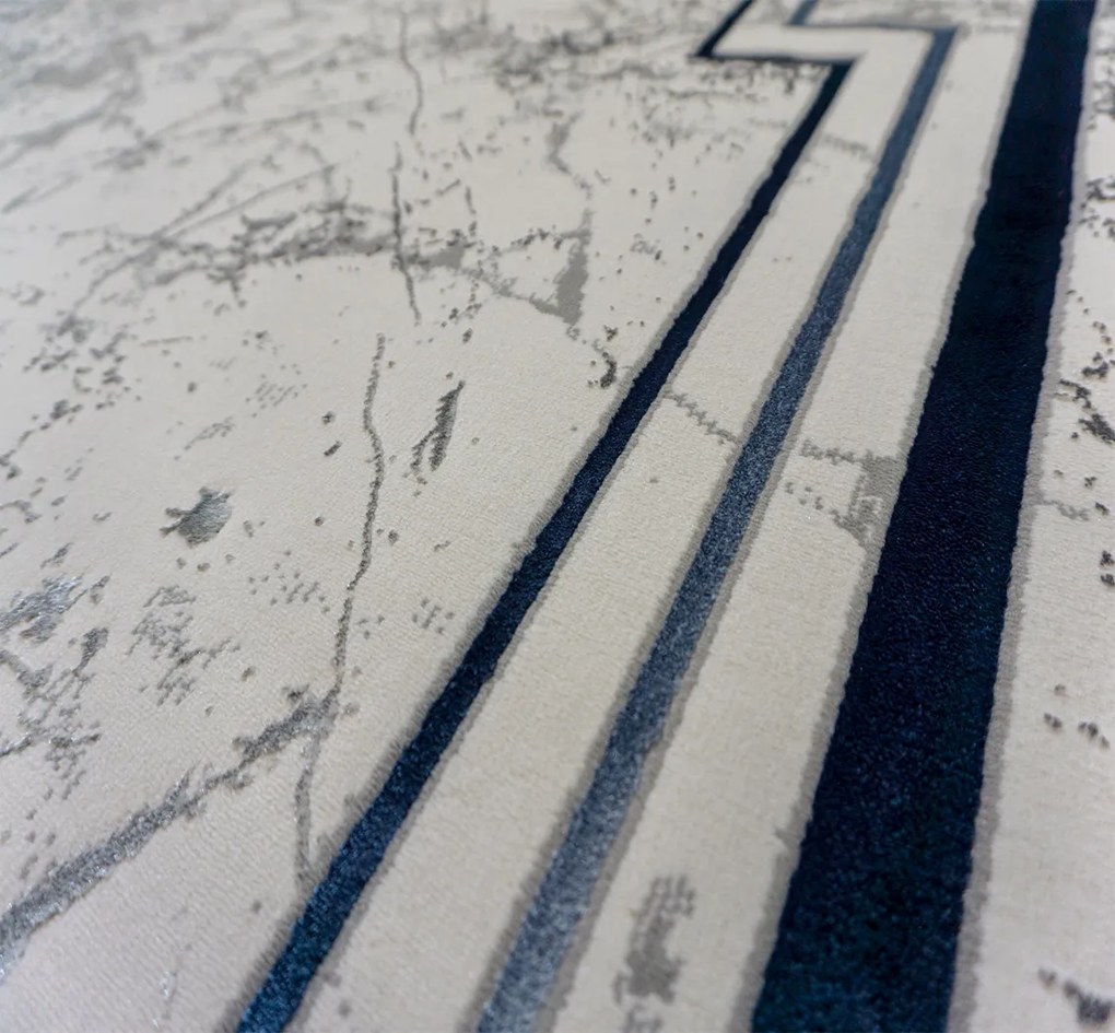 Koberec Allianz 6309 NAVY – námornícka modrá, obdĺžnikový Rozmer: 60x100 cm