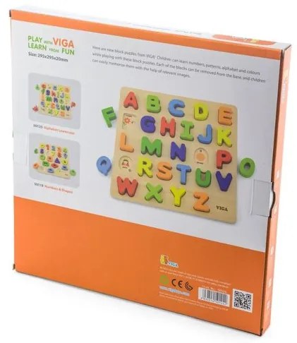 Viga Detské vkladacie puzzle Viga Abeceda