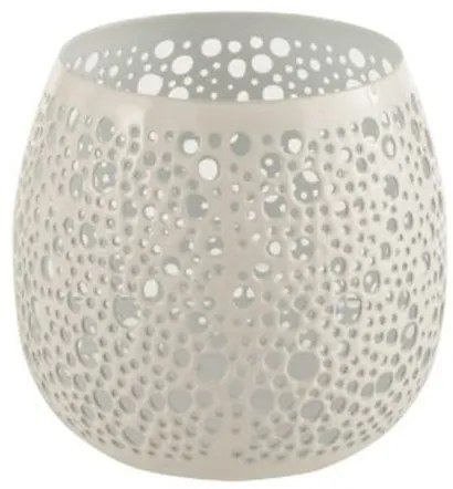 Špinavo biely kovový svietnik Perform - Ø11 * 12 cm