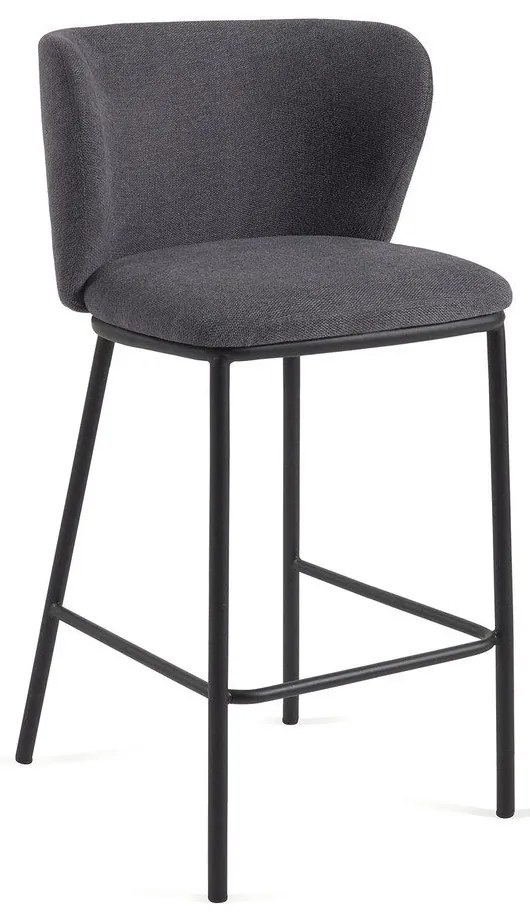 Tmavosivá barová stolička (výška sedadla 65 cm) Ciselia – Kave Home