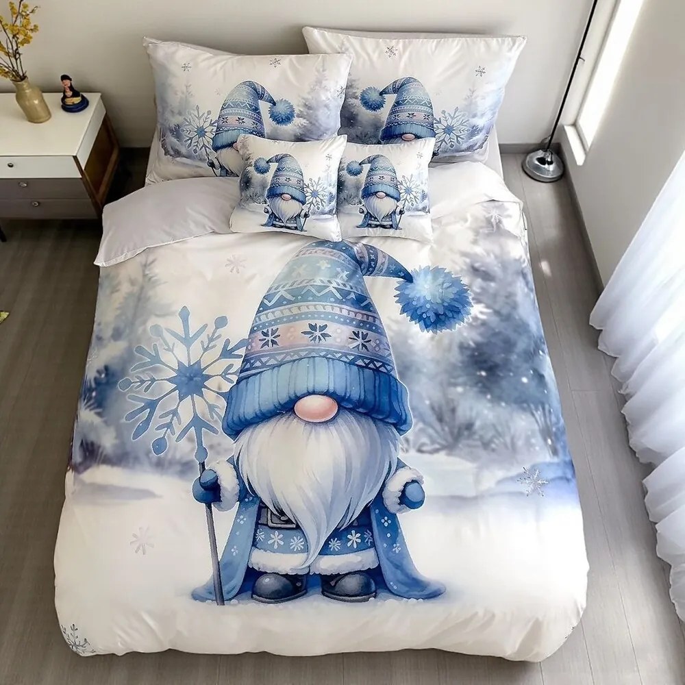 Obliečky NADALLE BLUE GNOM 7-dielna sada 140x200 cm