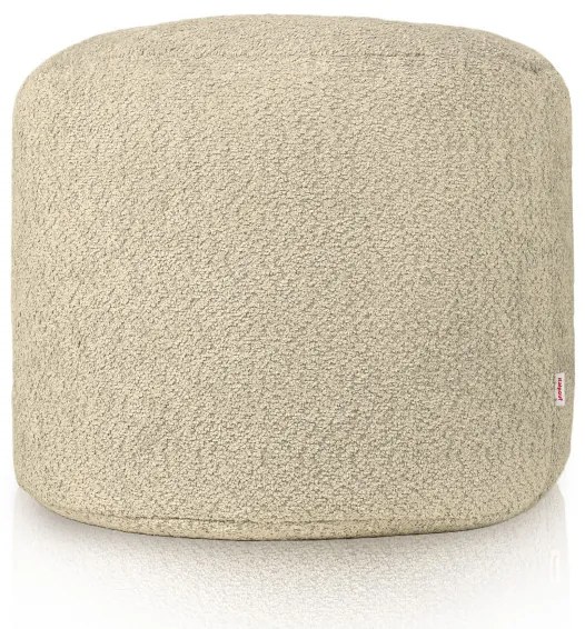 Taburetka Cilindro béžová bouclé