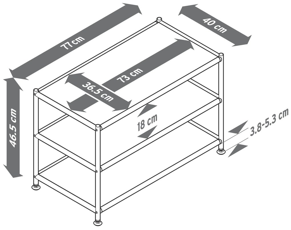 Kovový konferenčný stolík »CN3«, otvorený, sivý