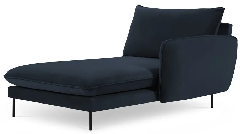 Tmavomodrá zamatová leňoška (pravý roh) Vienna – Cosmopolitan Design