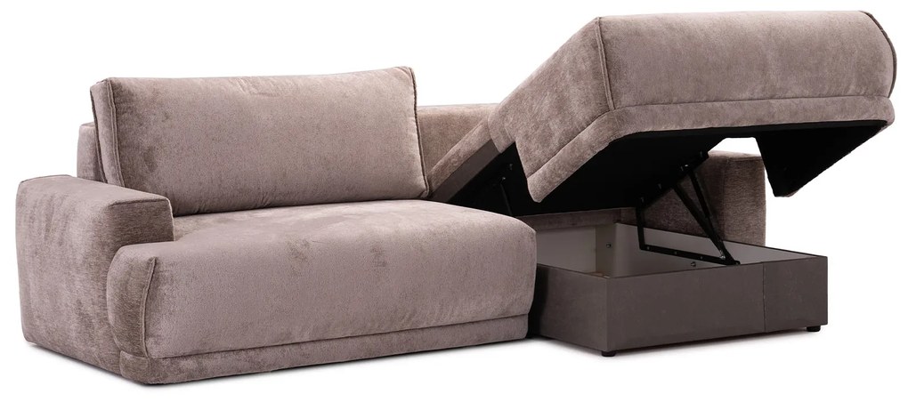PROXIMA.store - Rohová sedačka plocha spania 138x215 - LATTE TYP ROHU: Pravý, SKUPINA LÁTOK: Skupina 4