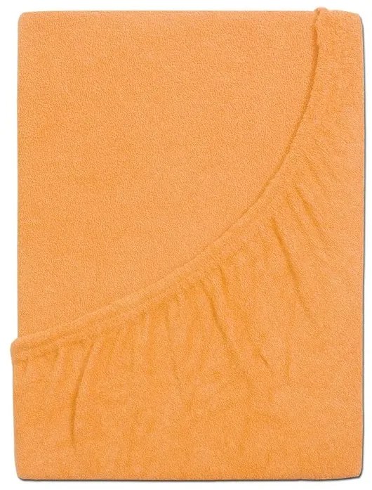 Froté plachta do detskej postieľky EXCLUSIVE 60x120 cm lososová