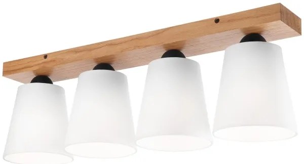 Prisadený luster LULA 4xE27/60W/230V dub
