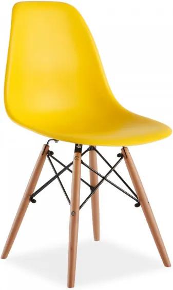 Jedálenská stolička Enzo žltá