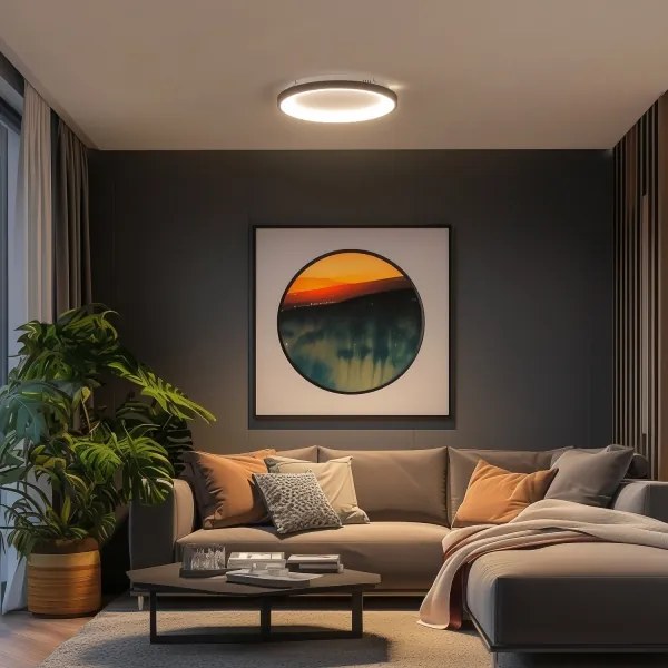 Brilagi -LED stmievateľné stropné svietidlo FALCON SLIM LED/42W/230V priemer 50 cm čierna+DO