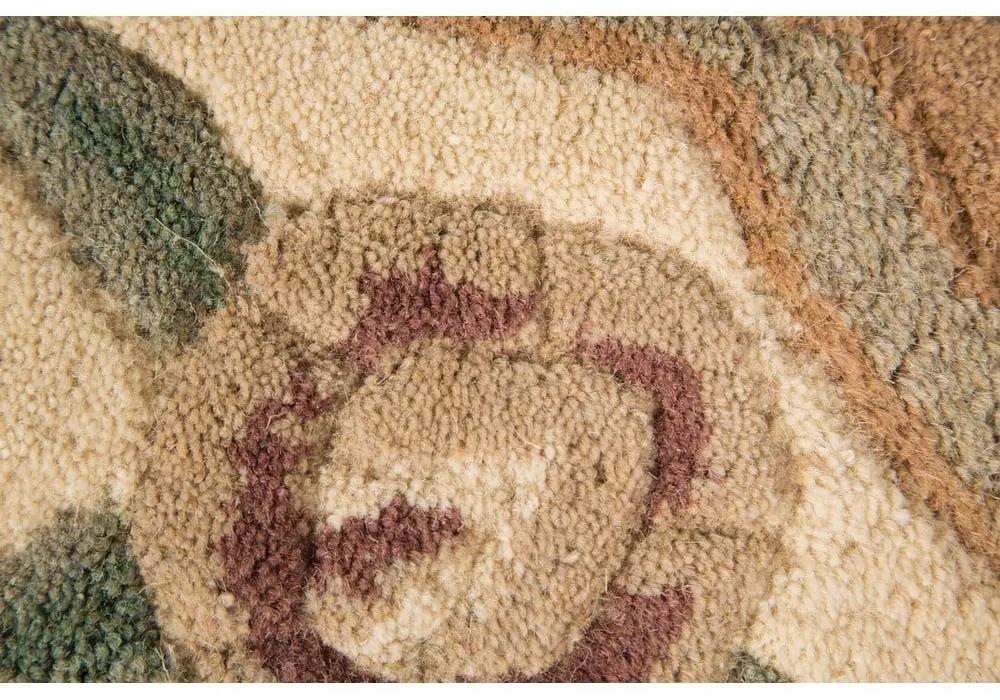 Béžový vlnený koberec Flair Rugs Aubusson, ⌀ 120 cm