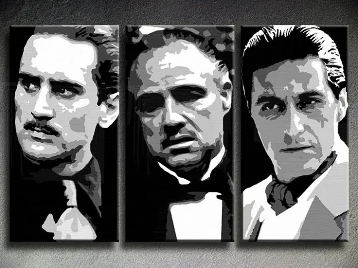 Ručne maľovaný POP Art obraz GODFATHER 90x60 cm