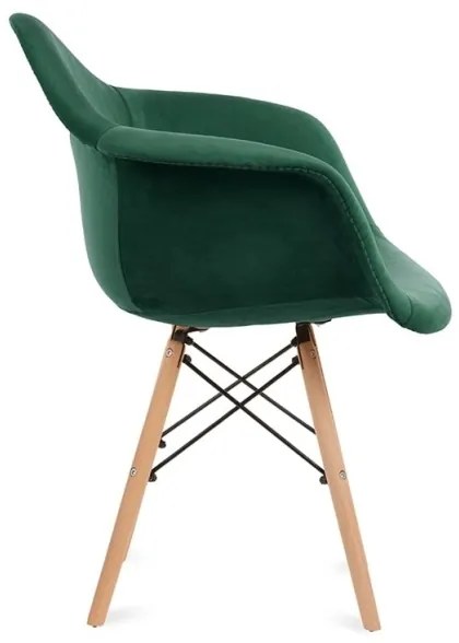 SADA 2x Jedálenská stolička NEREA 80x60,5 cm zelená/buk