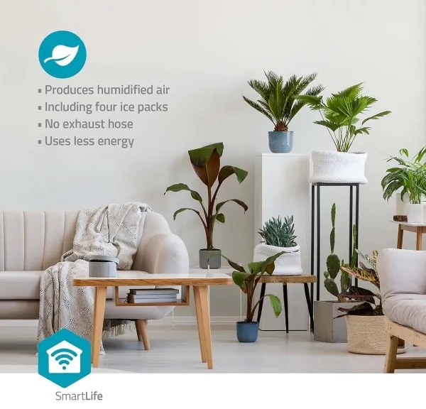 Nedis COOL116CWTW - Ochladzovač vzduchu 65W/230V Wi-Fi Tuya + diaľkové ovládanie