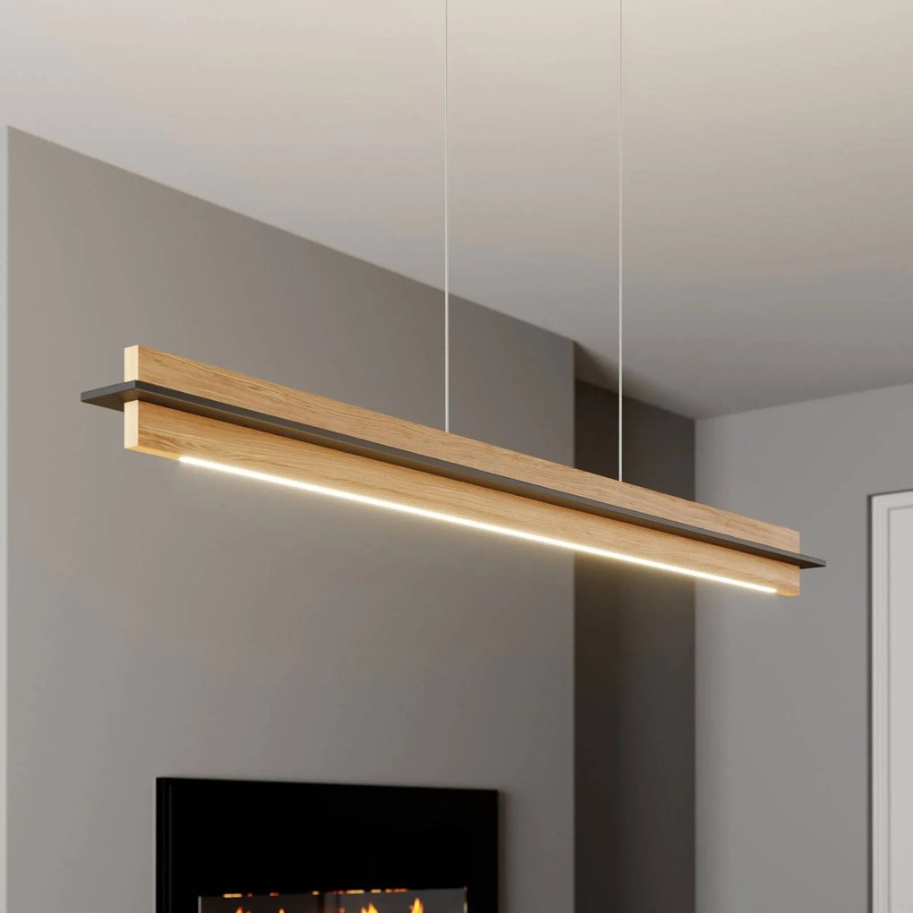 Rothfels Lexa závesné LED, dub/čierne 118cm