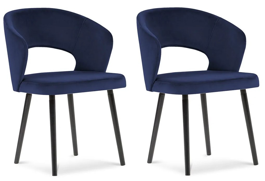 Sada 2 ks Zamatová stolička Elpis dĺžka 55 × šírka 56 × výška 80 cm WINDSOR & CO