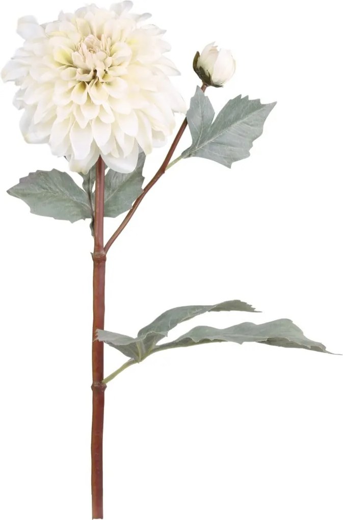 Dekorácia umelá krémová kvetina Jiřina Dahlia cream - 48 cm