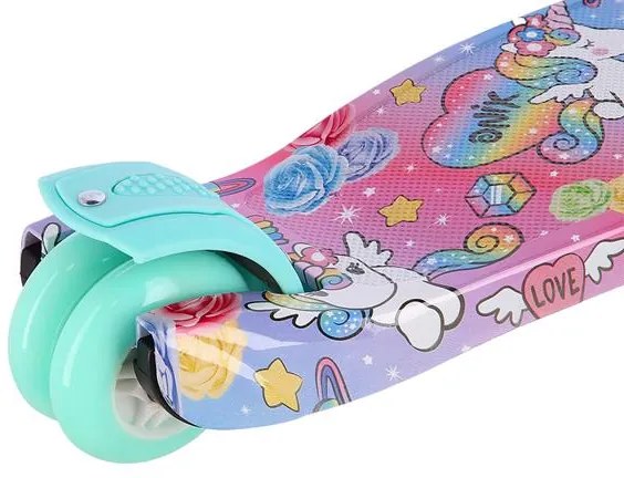 Detská trojkolesová kolobežka NILS Fun HLB15A Mint s LED