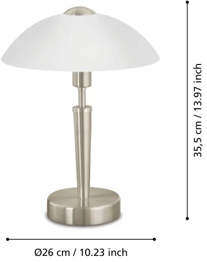 Eglo 85104 - Stmievateľná stolná lampa SOLO 1 1xE14/40W/230V