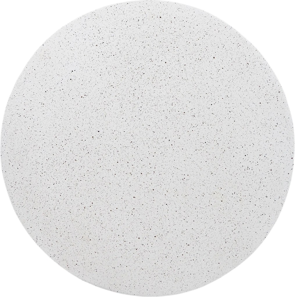 Okrúhly konferenčný stolík Sintro 54 cm - biele terrazzo
