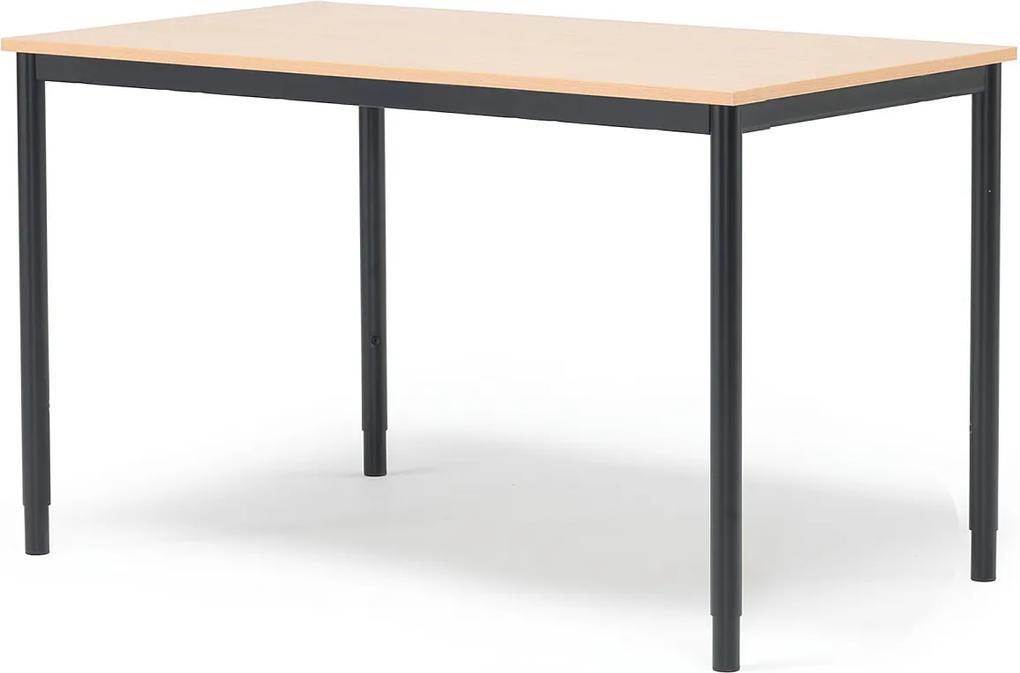 Prídavný kancelársky pracovný stôl Adeptus 1200x600 mm, buk/čierna