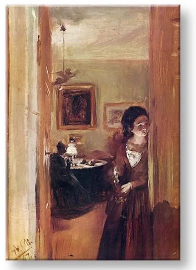 Obraz na plátne Adolf Menzel - Obývačka s umelcovou sestrou | rôzne rozmery