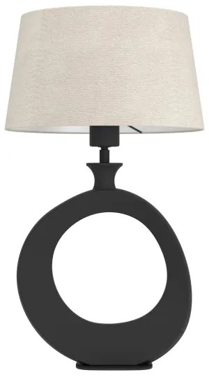Eglo 390423 - Stolná lampa DIEZMA 1xE27/60W/230V 52,5 cm čierna/krémová