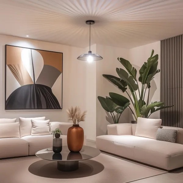 Brilagi - LED luster na lanku CERIA WIRE 1xE27/40W/230V pr. 38 cm čierny