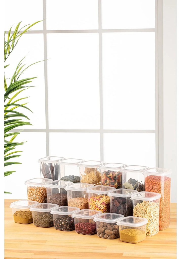 Sada 18 ks potravinových boxov BONNIE biela