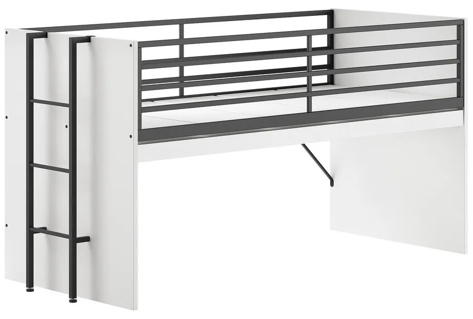 Biela vyvýšená detská posteľ s roštom 90x200 cm Sam – Vipack