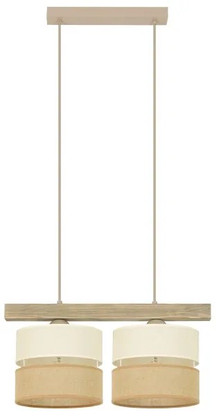 Brilagi - Luster na lanku FOREST 2xE27/15W/230V borovica/béžová/krémová