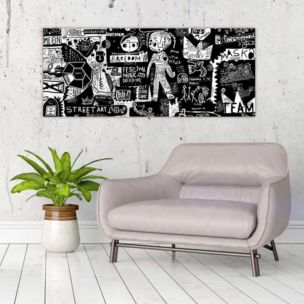 Obraz - Graffiti (120x50 cm)