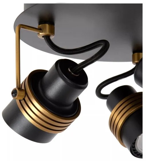 Lucide 34944/13/30 - Bodové svietidlo TUNDRAN 3xGU10/5W/230V čierna