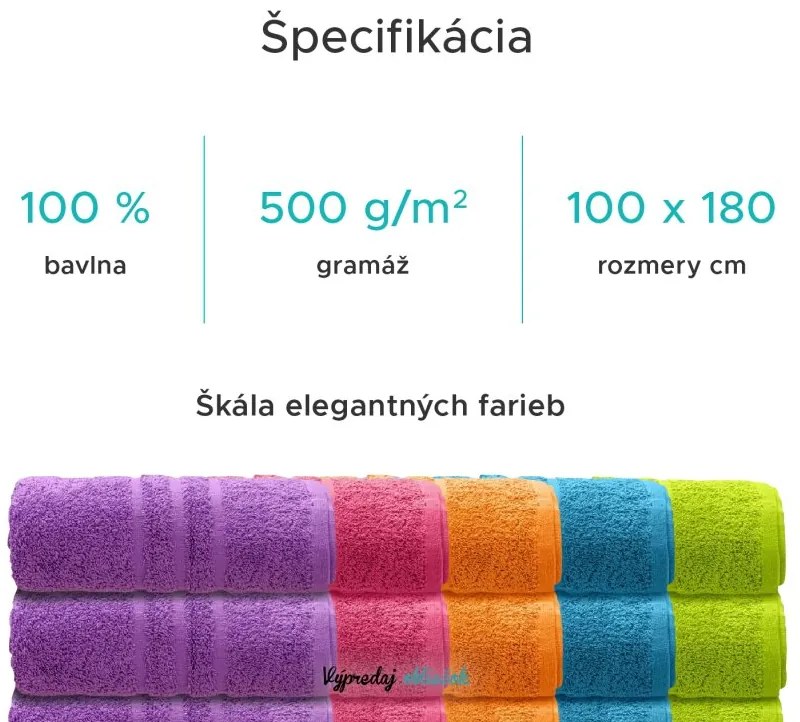 Osuška Comfort Maxi 100x180 cm čierna, 100% bavlna