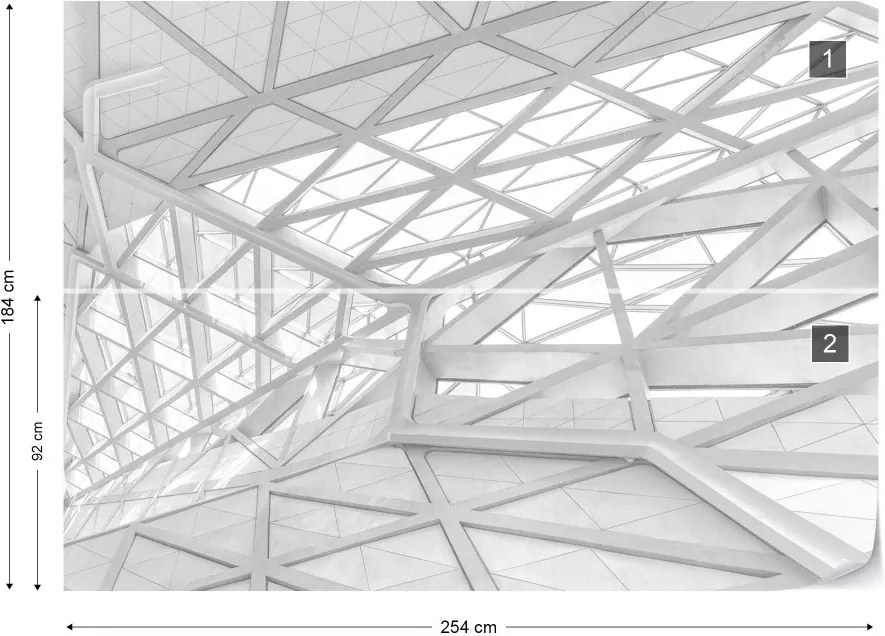 Fototapeta GLIX - White Web + lepidlo ZADARMO Vliesová tapeta  - 254x184 cm