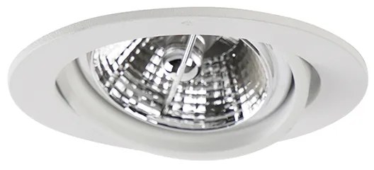 Sada 6 moderných zapustených bodových svietidiel bielej farby s možnosťou naklápania AR70 - Cisco