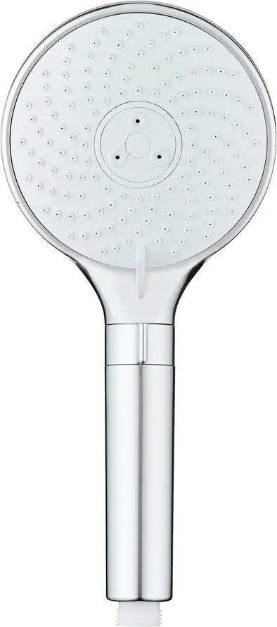 Plastová sprchová hlavica v lesklej striebornej farbe ø 12 cm Water Saving – Wenko