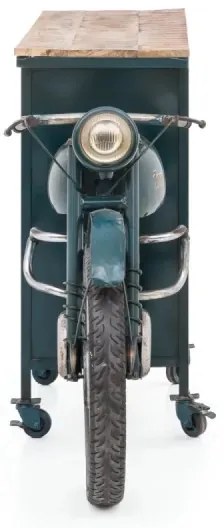 furniture-nabytek.cz - Barový stôl Triumph Bike, lakovaný kov, viacfarebný – 218×56×102 cm