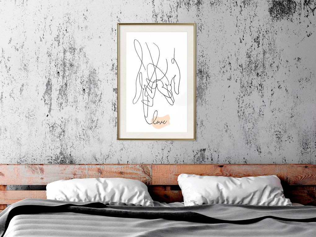 Artgeist Plagát - Tangled Love [Poster] Veľkosť: 30x45, Verzia: Čierny rám