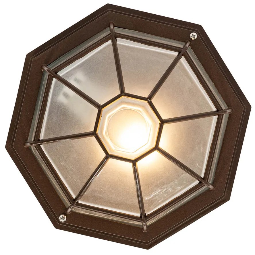 Rustikálne stropné svietidlo hrdzavo hnedé 26,5 IP44 - Bri