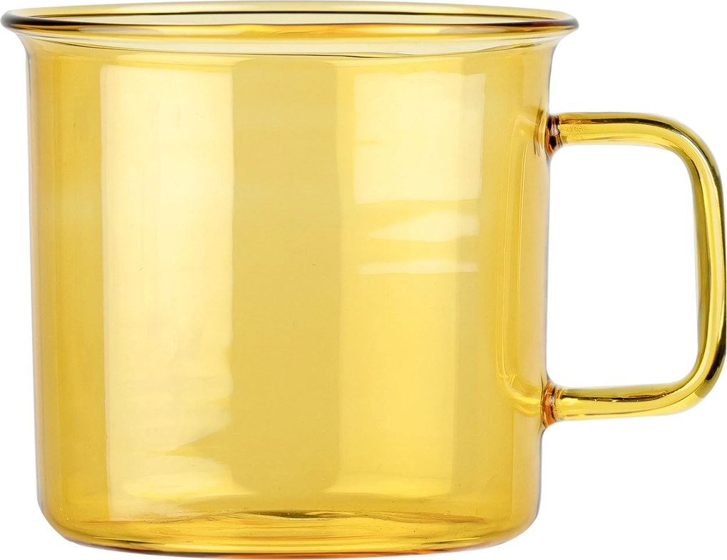 Hrnček Muurla sklenený 350 ml žltý